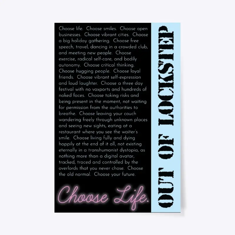 Out of Lockstep Choose Life Poster